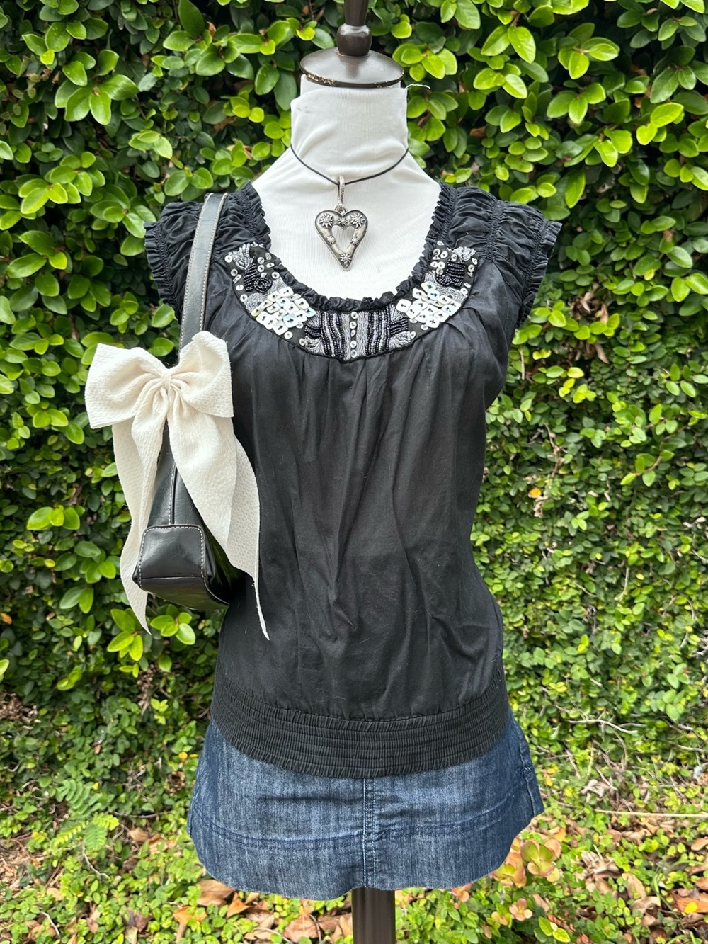 ✨Y2K Express Sequin light weight blouse